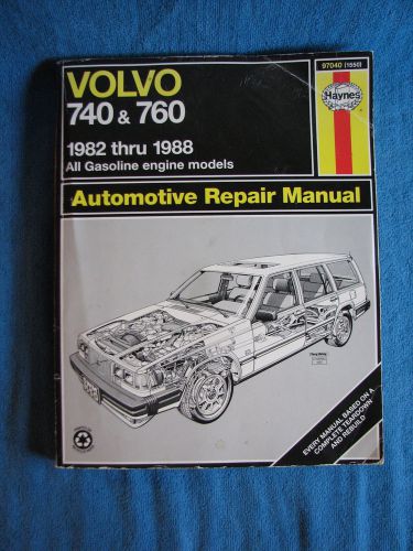 Haynes repair manual volvo 740 1982-88