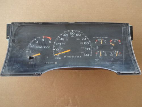 1995 chevy gmc silverado gauge instrument cluster w/ 5k tach 48,291 low miles