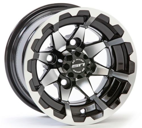 Sti hd6 machined/black golf wheel 10x7 (4/4) - (3+4) [10hd604]