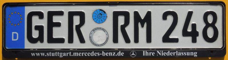 German euro license plate + mercedes benz frame ml63 ml320 ml350 ml430 ml500 sl