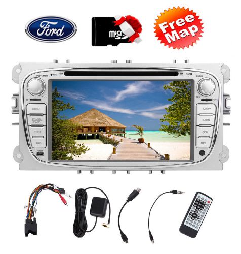 Double 2 din 7&#034; gps navigation car stereo dvd player radio for ford focus mondeo