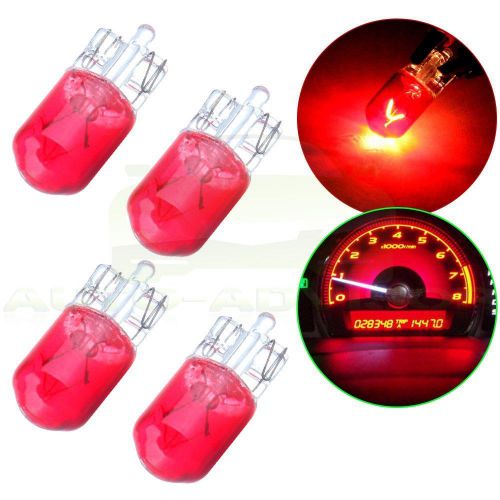 4pcs red 12v 5w side marker light halogen bulbs w5w t10 168 194 921 158