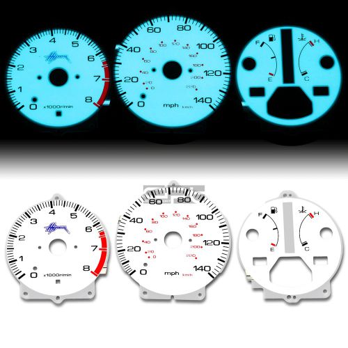 Indiglo glow gauge+harness white face for 90-93 honda accord dx lx ex l4 at 2.2l