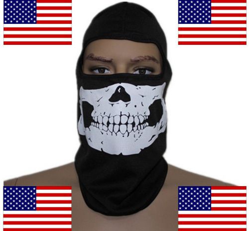 Ghost skull balaclava motorcycle bike full face mask hood neck warmer bandana