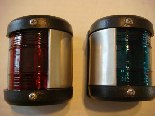 Led series 25 port &amp; starboard navigation lights pair sea dog running new led