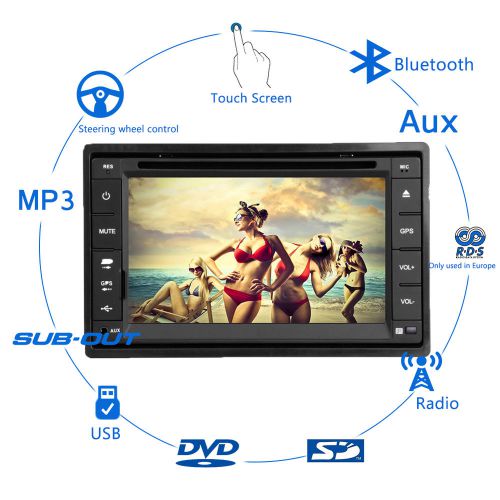 Double 2 din 6.2&#039;&#039; hd car stereo dvd cd mp3 player bluetooth in-dash video radio