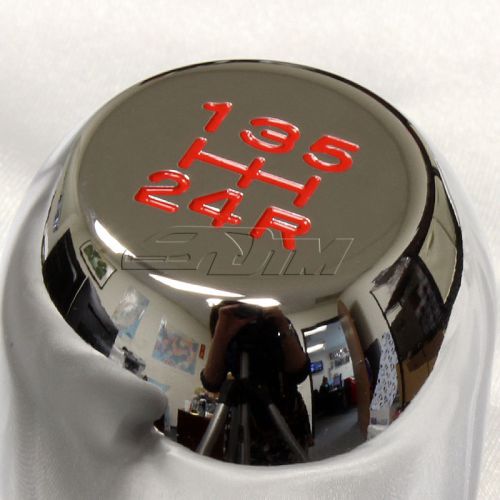 Jdm chrome 5 speed type-r style manual aluminum gear stick shift shifter knob ee