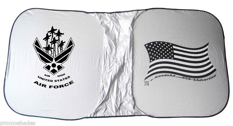 Alzeda sun shades us air force & us flag front auto sunshade sun protection