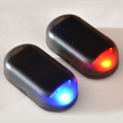 Solar energy simulated dummy fake anti-theft alarm warning safe led flash light