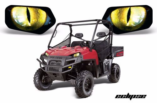 Amr racing headlight eye graphic decals light cover polaris ranger 09-14 eclipse