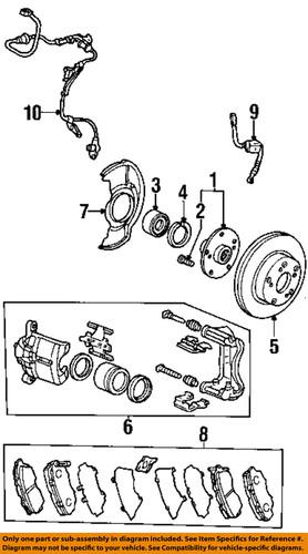 Honda oem 45022-sdb-a10 brake pad or shoe, front/disc brake pad