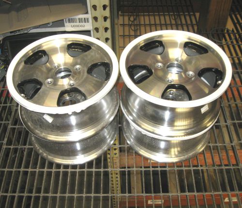 (set of 4 ) 13x5.5  aluminum 4 lug boat / utility trailer wheel 1100 lb max load