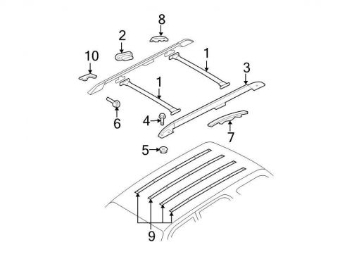 Ford oem roof luggage carrier side rail 5l2z7855114daa image 3