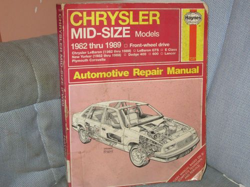 Chrysler mid-size models 1982-1989  automotive repair manual