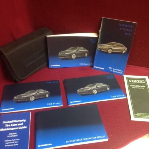 2013 honda accord sedan oem owners manual w/ technology book, supplements &amp; case