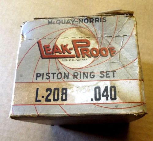 Ld new == mcquay-norris == leak-proof = piston ring set..