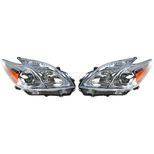 10-11 toyota prius headlight headlamp lh left & rh right pair set new