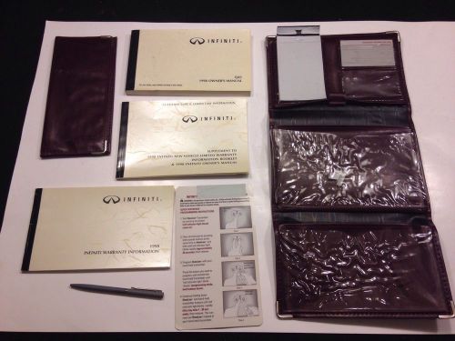 1998 infiniti q45 owners manual set w/case oem