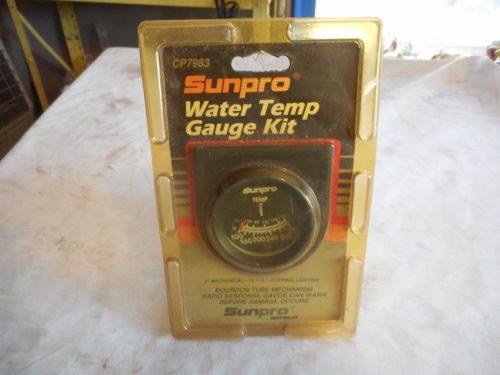 Cp7983 vintage 1990 sunpro black 2 inch water temp gauge kit car truck rat rod