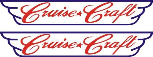 New pair cruise craft decals ski fish boat 450 x 100mm