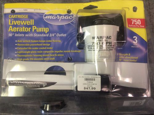 Marpac johnson pump cartridge livewell aerator pump, 750 gph