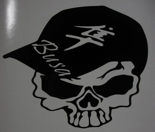 Suzuki hayabusa skull cap decal sticker