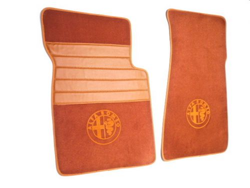 Ex stock - alfa romeo spider 1983-1993 premium vel. mat set cognac/gold