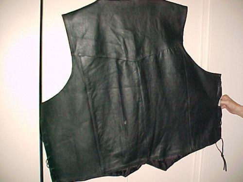 Motorcycle leather vest  size 4xl (with sidelaces)