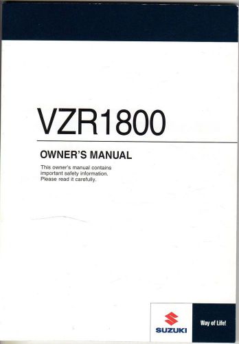 2011 suzuki motorcycle vzr1800 owners manual p/n 99011-48g55-03a (874)