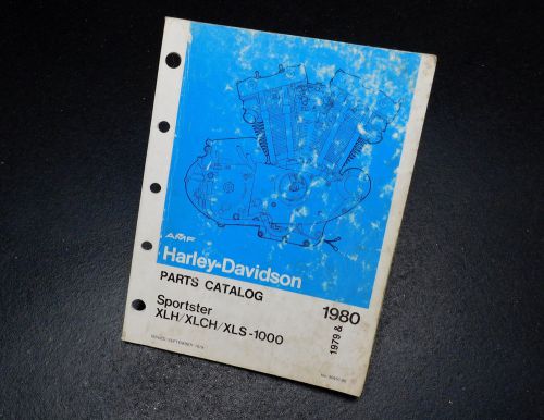 1979 &amp; 1980 harley-davidson xlh xlch xls 1000 sportster parts catalog manual