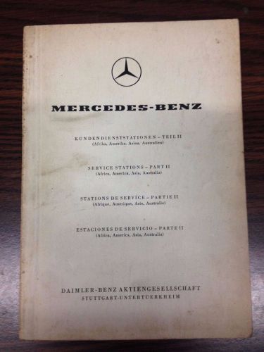 Mercedes-benz international agencies and service stations 1958