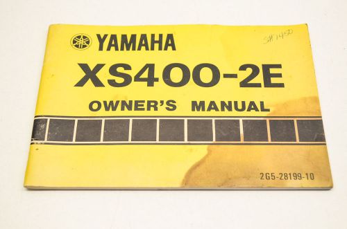 New oem yamaha xs400-2e owner&#039;s manual nos