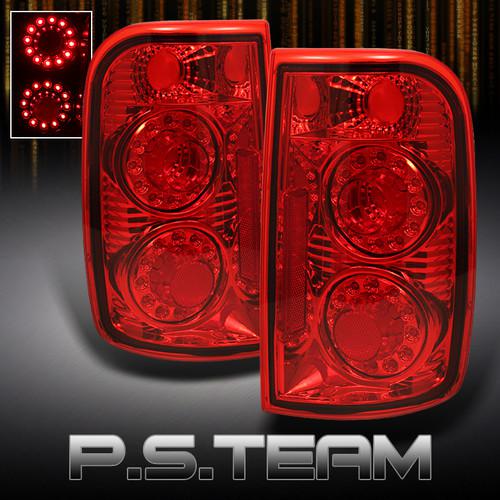 95-04 blazer jimmy 96-01 bravada red lens led ring tail lights pair left+right