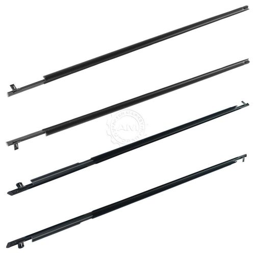 Oem front &amp; rear window belt molding weatherstrip sweep seal set of 4 for suv