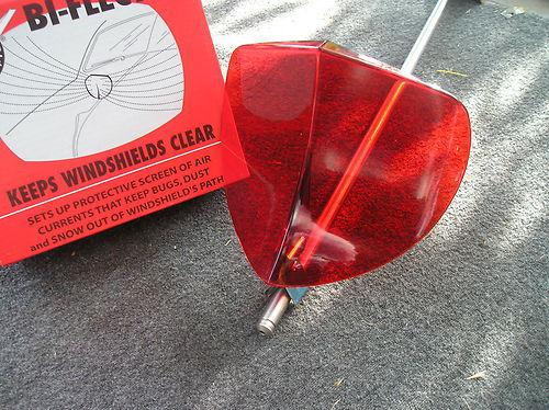 New vintage style red windshield bug deflector !