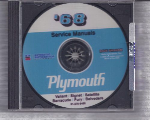 1968 plymouth service shop cd manuals