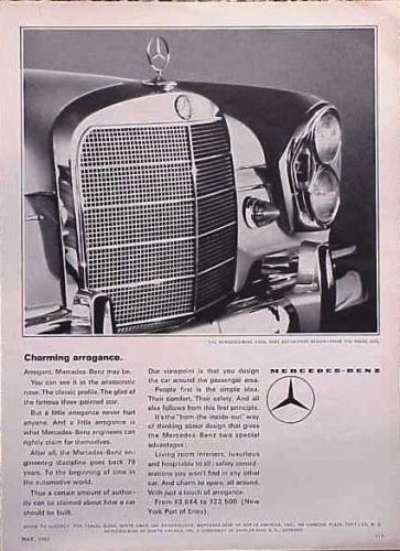 1965 mercedes benz 220s 220 s original vintage ad cmy store 4more  5+= free ship