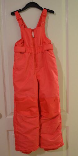 Cherokee girl pink coral snow bib pants and puffer jacket size 5t