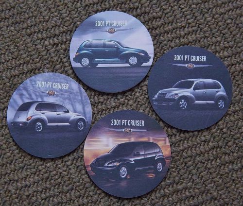 Pt cruiser 2001 advertising cardboard coasters set of 4