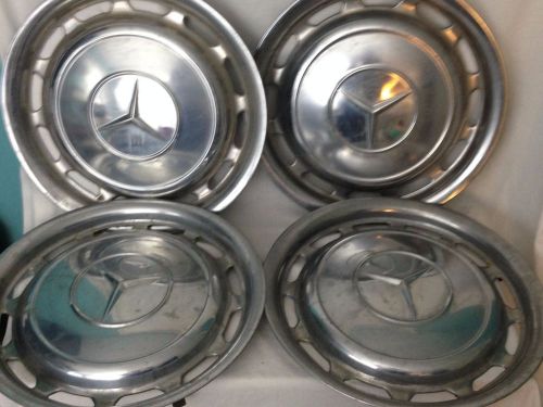 Mercedes benz vintage hub cap wheel covers - 14 inch - set of 4 - silver