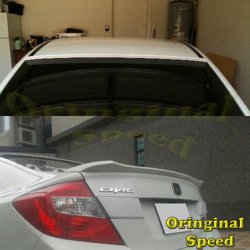  unpainted honda civic sedan 2012~2013 roof spoiler + m style trunk spoiler ♞