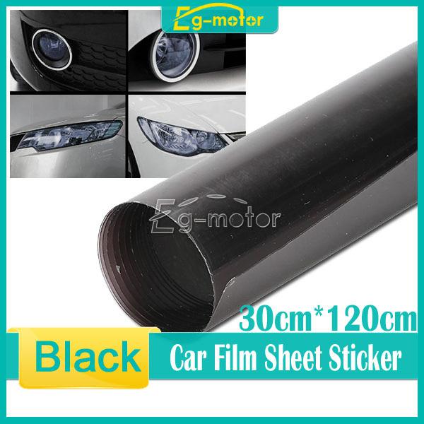 30x120cm car vinyl film decal sticker fog light headlight smoke light - black