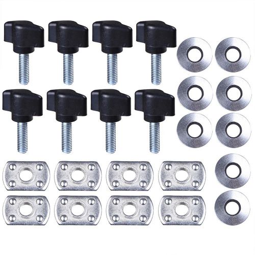 Jeep wrangler hard top removal fasteners 8 thumb screws washers nut plates kit