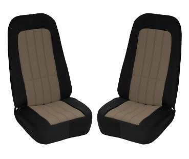 1970-1978 corvette neoprene seat covers - black - tan insert