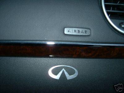 (2) dashboard badge decal *infiniti logo*