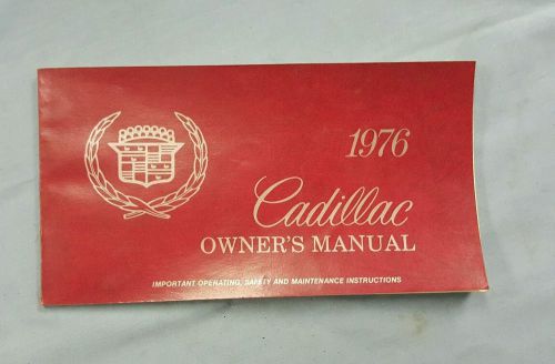 1976 cadillac owners manual original