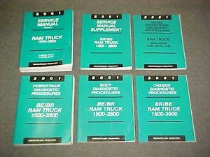 2001 dodge ram truck 1500 2500 3500 gas diesel shop service manual 01 vol 2 only