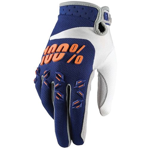 New 100% youth boys bmx mx atv riding airmatic blue orange gloves glove
