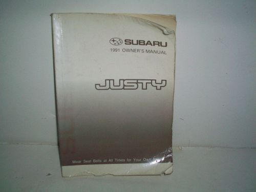 1991 subaru justy owners manual