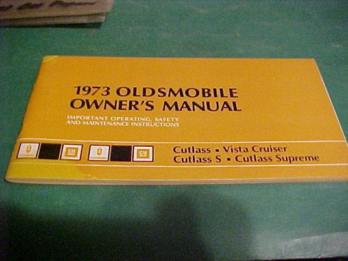 Original 1973 oldsmobile car models owner&#039;s manual ++++